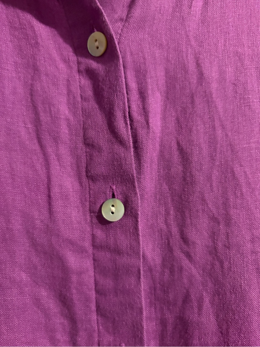 J Jill Love Linen Women’s 100% Linen Button Up Shirt In Sugarbeet Blouse Top - Picture 6 of 12